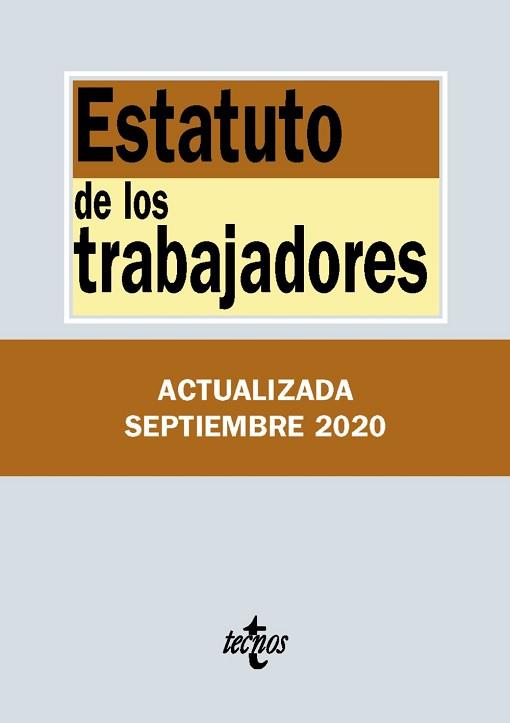ESTATUTO DE LOS TRABAJADORES | 9788430980109 | EDITORIAL TECNOS | Llibreria L'Illa - Llibreria Online de Mollet - Comprar llibres online
