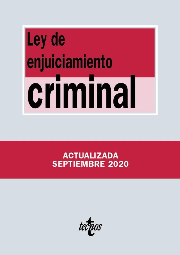 LEY DE ENJUICIAMIENTO CRIMINAL | 9788430980154 | EDITORIAL TECNOS