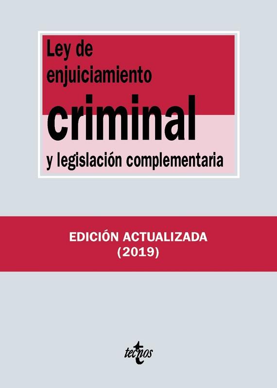 LEY DE ENJUICIAMIENTO CRIMINAL Y LEGISLACIÓN COMPLEMENTARIA | 9788430977130 | EDITORIAL TECNOS | Llibreria L'Illa - Llibreria Online de Mollet - Comprar llibres online