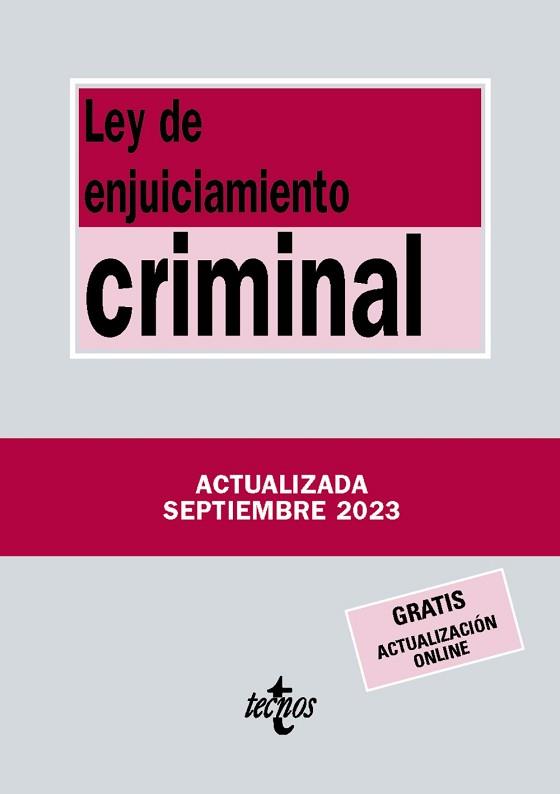 LEY DE ENJUICIAMIENTO CRIMINAL | 9788430988556 | EDITORIAL TECNOS | Llibreria L'Illa - Llibreria Online de Mollet - Comprar llibres online