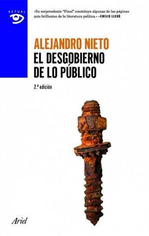 DESGOBIERNO DE LO PÚBLICO, EL | 9788434405318 | NIETO, ALEJANDRO | Llibreria L'Illa - Llibreria Online de Mollet - Comprar llibres online