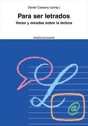 PARA SER LETRADOS | 9788449322570 | CASSANY, DANIEL | Llibreria L'Illa - Llibreria Online de Mollet - Comprar llibres online