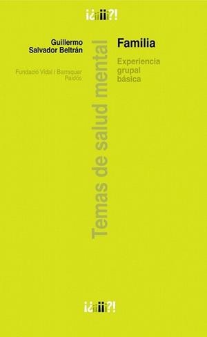 FAMILIA | 9788449323232 | SALVADOR BELTRAN, GUILLERMO