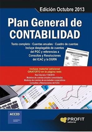 PLAN GENERAL DE CONTABILIDAD. EDICIÓN OCTUBRE 2013 | 9788415735847 | Llibreria L'Illa - Llibreria Online de Mollet - Comprar llibres online