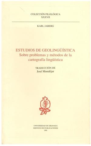 ESTUDIOS DE GEOLINGÜISTICA.SOBRE PROBLEMAS Y METOD | 9788433820594