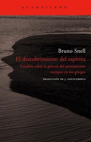 DESCUBRIMIENTO DEL ESPIRITU, EL | 9788496834224 | SNELL, BRUNO | Llibreria L'Illa - Llibreria Online de Mollet - Comprar llibres online