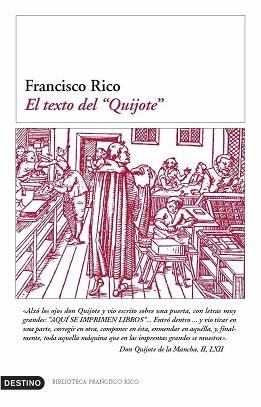 TEXTO DEL QUIJOTE, EL | 9788423338757 | RICO, FRANCISCO | Llibreria L'Illa - Llibreria Online de Mollet - Comprar llibres online