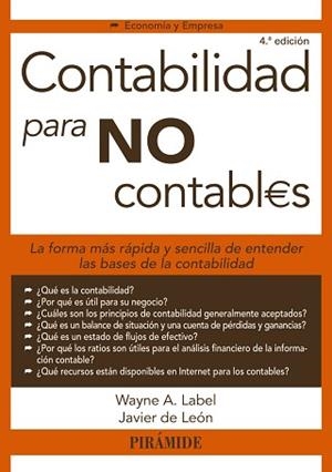 CONTABILIDAD PARA NO CONTABLES | 9788436832860 | LABEL, WAYNE/LEÓN LEDESMA, JAVIER DE | Llibreria L'Illa - Llibreria Online de Mollet - Comprar llibres online