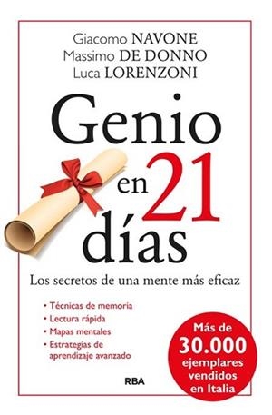 GENIO EN 21 DÍAS | 9788490564585 | DE DONNO , MASSIMO/NAVONE , GIACOMO | Llibreria L'Illa - Llibreria Online de Mollet - Comprar llibres online