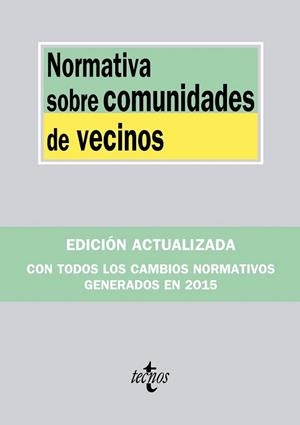 NORMATIVA SOBRE COMUNIDADES DE VECINOS | 9788430967490 | EDITORIAL TECNOS | Llibreria L'Illa - Llibreria Online de Mollet - Comprar llibres online