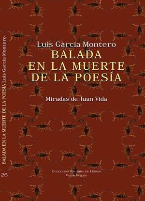 BALADA EN LA MUERTE DE LA POESÍA | 9788498952261 | GARCÍA MONTERO, LUÍS | Llibreria L'Illa - Llibreria Online de Mollet - Comprar llibres online