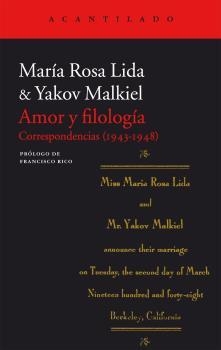AMOR Y FILOLOGÍA | 9788416748150 | YAKOV MALKIEL / MARÍA ROSA LIDA | Llibreria L'Illa - Llibreria Online de Mollet - Comprar llibres online