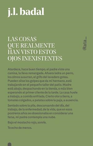 COSAS QUE REALMENTE HAN VISTO ESTOS OJOS INEXISTENTES, LAS | 9788416738151 | BADAL, JOSEP LLUÍS | Llibreria L'Illa - Llibreria Online de Mollet - Comprar llibres online