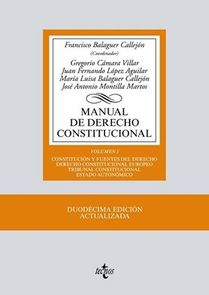 MANUAL DE DERECHO CONSTITUCIONAL | 9788430972401 | BALAGUER CALLEJÓN, FRANCISCO/CÁMARA VILLAR, GREGORIO/LÓPEZ AGUILAR, JUAN FERNANDO/BALAGUER CALLEJÓN, | Llibreria L'Illa - Llibreria Online de Mollet - Comprar llibres online
