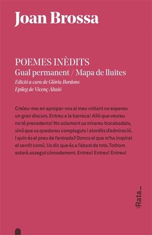 POEMES INÈDITS | 9788416738243 | BROSSA, JOAN