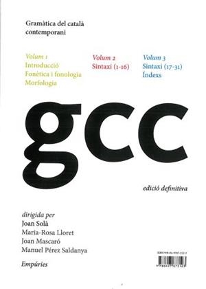 GRAMATICA CATALA CONTEMPORANI N/E | 9788497873123 | JOAN SOLÀ CORTASSA/DIVERSOS AUTORS | Llibreria L'Illa - Llibreria Online de Mollet - Comprar llibres online