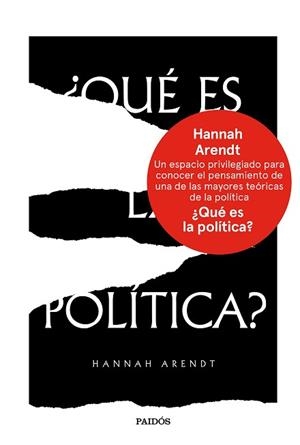 QUÉ ES LA POLÍTICA? | 9788449334382 | ARENDT, HANNAH | Llibreria L'Illa - Llibreria Online de Mollet - Comprar llibres online
