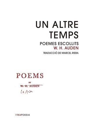 ALTRE TEMPS, UN | 9788416987344 | AUDEN, WYSTAN HUGH