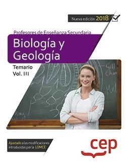 CUERPO DE PROFESORES DE ENSEÑANZA SECUNDARIA. BIOLOGÍA Y GEOLOGÍA. TEMARIO VOL. | 9788468146362 | VARIOS AUTORES