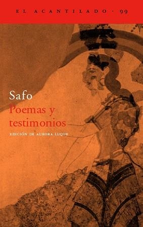 POEMAS Y TESTIMONIOS | 9788417346881 | SAFO | Llibreria L'Illa - Llibreria Online de Mollet - Comprar llibres online
