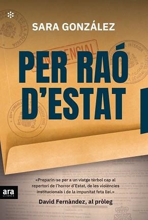 PER RAÓ D'ESTAT | 9788417804343 | GONZÁLEZ MUÑOZ, SARA | Llibreria L'Illa - Llibreria Online de Mollet - Comprar llibres online