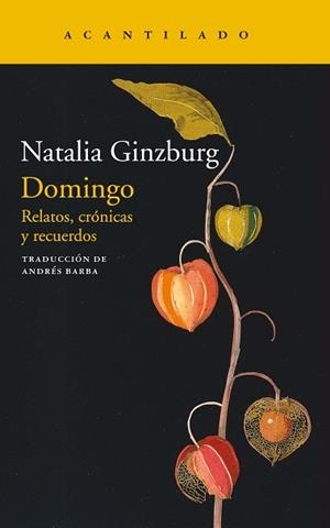 DOMINGO | 9788418370151 | GINZBURG, NATALIA | Llibreria L'Illa - Llibreria Online de Mollet - Comprar llibres online
