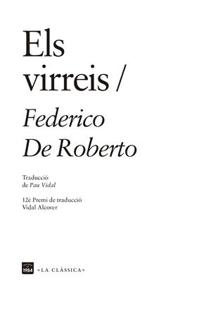 VIRREIS, ELS | 9788416987832 | DE ROBERTO, FEDERICO | Llibreria L'Illa - Llibreria Online de Mollet - Comprar llibres online