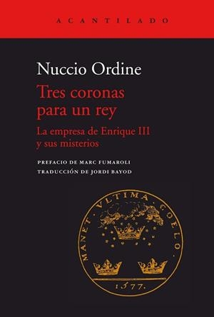 TRES CORONAS PARA UN REY | 9788418370922 | ORDINE, NUCCIO/BAYOD, JORDI | Llibreria L'Illa - Llibreria Online de Mollet - Comprar llibres online