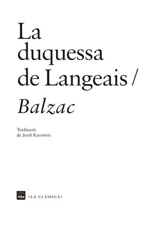 DUQUESSA DE LANGEAIS, LA | 9788418858161 | BALZAC, HONORÉ DE | Llibreria L'Illa - Llibreria Online de Mollet - Comprar llibres online
