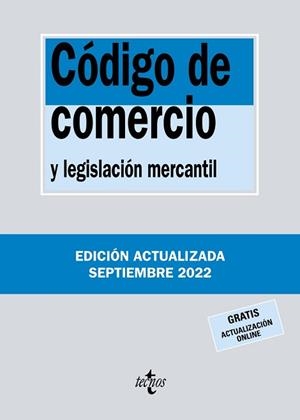 CÓDIGO DE COMERCIO | 9788430985593 | EDITORIAL TECNOS | Llibreria L'Illa - Llibreria Online de Mollet - Comprar llibres online