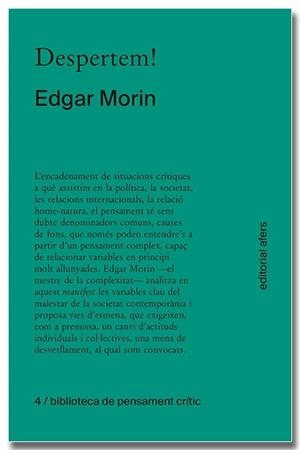 DESPERTEM! | 9788418618406 | MORIN, EDGAR | Llibreria L'Illa - Llibreria Online de Mollet - Comprar llibres online
