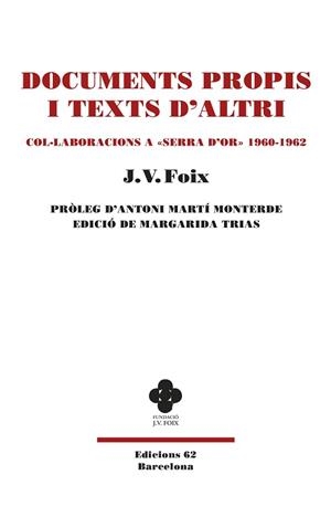 DOCUMENTS PROPIS I TEXTS D'ALTRI | 9788429780802 | FOIX I MAS, J. V. | Llibreria L'Illa - Llibreria Online de Mollet - Comprar llibres online