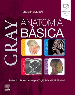 GRAY. ANATOMÍA BÁSICA | 9788413825083 | DRAKE, RICHARD L./VOGL, A. WAYNE/MITCHELL, ADAM W. M.