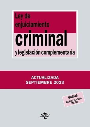 LEY DE ENJUICIAMIENTO CRIMINAL Y LEGISLACIÓN COMPLEMENTARIA | 9788430988433 | EDITORIAL TECNOS