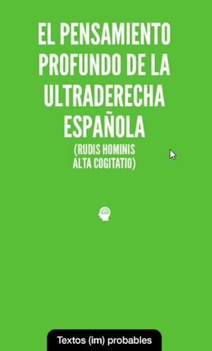 PENSAMIENTO PROFUNDO DE LA ULTRADERECHA ESPAÑOLA, EL | 9788412744699 | VV.AA. | Llibreria L'Illa - Llibreria Online de Mollet - Comprar llibres online