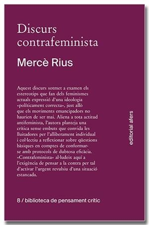DISCURS CONTRAFEMINISTA | 9788418618758 | RIUS SANTAMARIA, MERCÈ