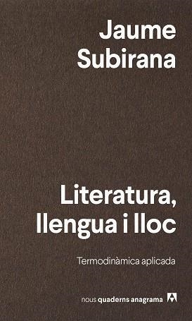 LITERATURA LLENGUA I LLOC | 9788433947161 | SUBIRANA, JAUME