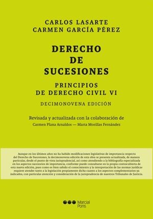PRINCIPIOS DE DERECHO CIVIL. TOMO VI. SUCESIONES. 19.ª ED. | 9788413819532 | LASARTE ÁLVAREZ, CARLOS/GARCÍA PÉREZ, CARMEN | Llibreria L'Illa - Llibreria Online de Mollet - Comprar llibres online