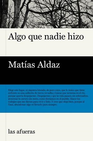 ALGO QUE NADIE HIZO | 9791399131116 | ALDAZ, MATÍAS | Llibreria L'Illa - Llibreria Online de Mollet - Comprar llibres online