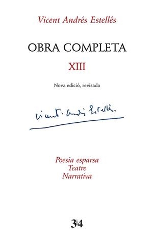 OBRA COMPLETA REVISADA VOLUM 13 | 9788417469979 | ANDRÉS ESTELLÉS, VICENT | Llibreria L'Illa - Llibreria Online de Mollet - Comprar llibres online