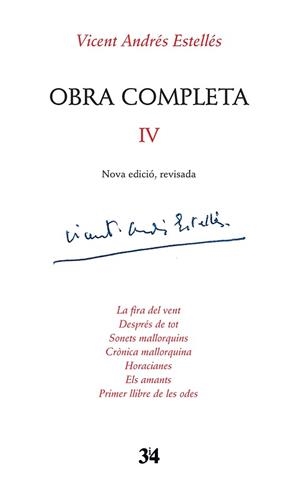 VICENT ANDRÉS ESTELLÉS, VOLUM 4 | 9788416789740 | ANDRÉS ESTELLÉS, VICENT | Llibreria L'Illa - Llibreria Online de Mollet - Comprar llibres online