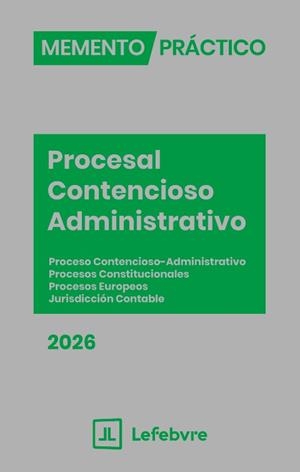 MEMENTO PROCESAL CONTENCIOSO-ADMINISTRATIVO 2026 | 9791387732615 | LEFEBVRE | Llibreria L'Illa - Llibreria Online de Mollet - Comprar llibres online