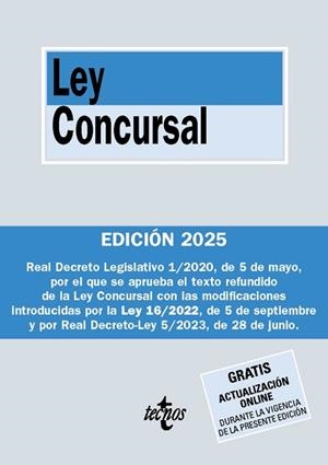 LEY CONCURSAL | 9788430993192 | EDITORIAL TECNOS | Llibreria L'Illa - Llibreria Online de Mollet - Comprar llibres online