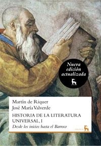 HISTORIA DE LA LITERATURA UNIVERSAL 1 | 9788424936242 | RIQUER, MARTIN DE / JOSE MARIA VALVERDE | Llibreria L'Illa - Llibreria Online de Mollet - Comprar llibres online