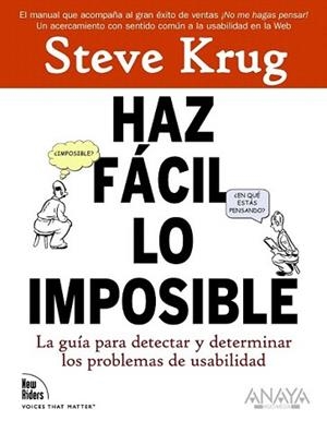 HAZ FÁCIL LO IMPOSIBLE | 9788441527546 | KRUG, STEVE | Llibreria L'Illa - Llibreria Online de Mollet - Comprar llibres online