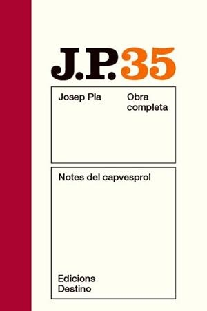 NOTES DEL  CAPVESPROL | 9788497101752 | PLA, JOSEP | Llibreria L'Illa - Llibreria Online de Mollet - Comprar llibres online