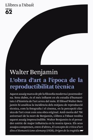 OBRA D'ART A L'ÈPOCA DE LA SEVA REPRODUCTIBILITAT TÈCNICA, L | 9788429767476 | BENJAMIN, WALTER | Llibreria L'Illa - Llibreria Online de Mollet - Comprar llibres online