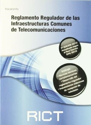 RICT REGULADOR INFRAEST TELECOMUNICACIONES 2010 | 9788428381192 | AA.VV | Llibreria L'Illa - Llibreria Online de Mollet - Comprar llibres online