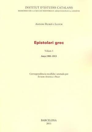 EPISTOLARI GREC, VOL.3 | 9788499650388 | RUBIO, ANTONI
