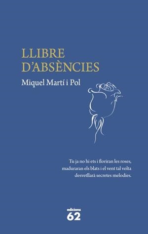 LLIBRE D'ABSÈNCIES | 9788429768886 | MARTÍ I POL, MIQUEL | Llibreria L'Illa - Llibreria Online de Mollet - Comprar llibres online